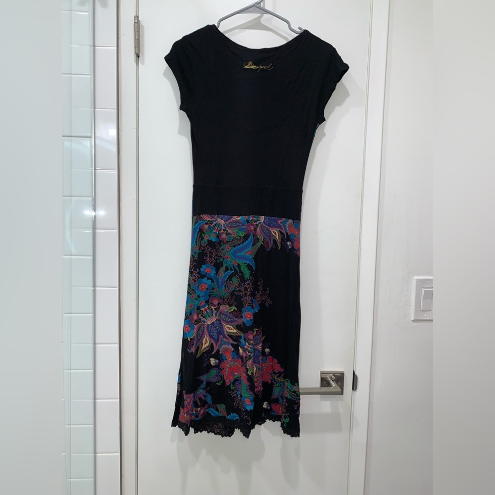 SOLD Desigual tricot floral print vintage dress - Picture 6 of 11